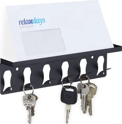 Produktbild von relaxdays Schwarzes Schlüsselbrett