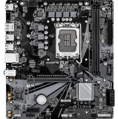 Zdjęcie produktu dla GIGABYTE B760M H V2, Intel, LGA 1700, Intel® Celeron®, Intel Core i3 12th Gen, Intel Core i3 13th Gen, Intel Core i3 14th Gen, Intel..., LGA 1700, DDR5-SDRAM, 128 GB