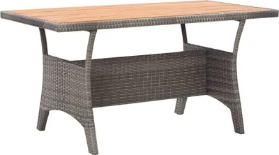 Immagine prodotto di Tavolo da giardino grigio 120 x 66 x 70 cm in polyrattan e acacia