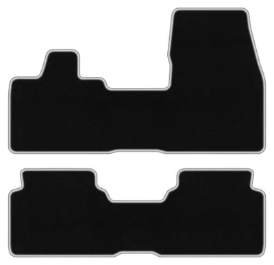 Obrázok produktu pre Velúrové autokoberce pre: BMW I3 L01 2013- (hatchback) – sada 4 ks, čierno-strieborné, na mieru – Wielganizator CARLUX – verzia W0958