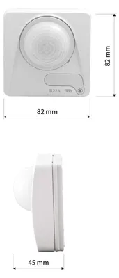 Productafbeelding van Bewegingssensor, wit, 360 graden, voor binnen gebruik, IP20