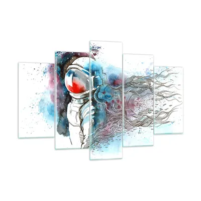 Produktbild von Bilder auf glas - Astronaut Universum Astronomie Entdecker - 150x100cm - Glasbilder - Wandbilder - Kunstdruck - Wanddekoration aus Glas - Glas Bilder - Wandbild auf Glas - GEA150x100-2993