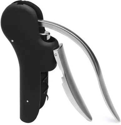 Produktbild von Professionele flesopener met zinklegering, hoogwaardige hefboom en ingebouwde foliesnijder, servertool in zwart
