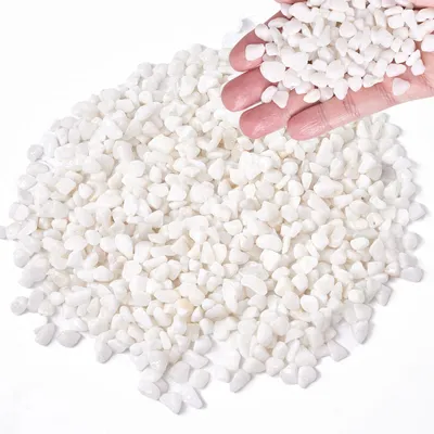 Obrázek produktu pro 1,8 kg Dekorativní bílé oblázky - 0,8-1 cm zahradní kameny