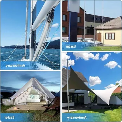 Nachhaltiges 20 m Nylonseil mit 4 Drehhaken für Klettern, Outdoor-Aktivitäten und Segeln