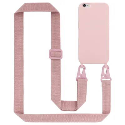 Obrázek produktu pro Cadorabo Ochranné pouzdro pro Apple iPhone 6 PLUS / 6S PLUS v růžové barvě Pouzdro na mobilní telefon s řetízkem Délka nastavitelného řemínku na šňůru