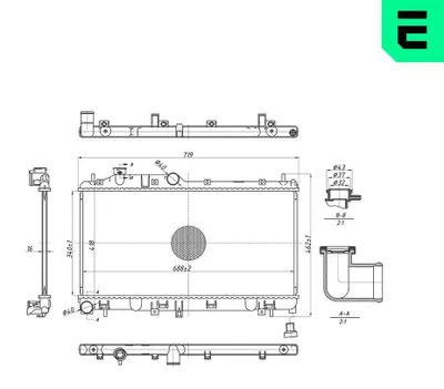 Produktbild von ERA 673089 Kühler Wasserkühler Motorkühler für SUBARU FORESTER (SH) Legacy IV Kombi (BP) XV (GP) IMPREZA Schrägheck (GR, GH, G3) OUTBACK (BL, BP)