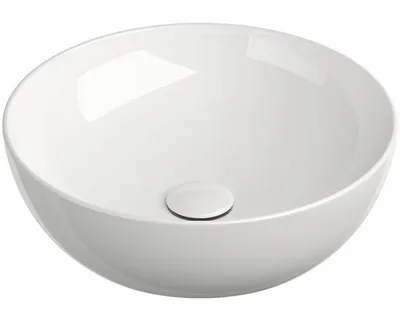 Produktbild von Ravak UNI - Aufsatzwaschbecken, Durchmesser 400 mm, ohne Überlauf, weiß XJX01140003