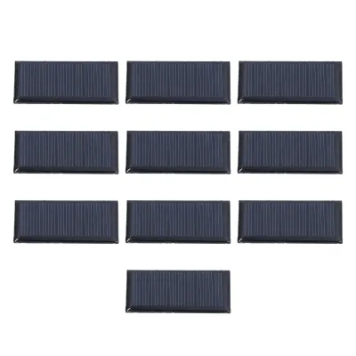 Imagen del producto de 10 pequeñas células solares/paneles solares resistentes a la intemperie, ideales para proyectos científicos, juguetes e iluminación, con una potencia de 0,15 W y un voltaje de 5 V
