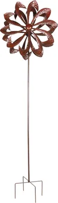 Produktbild von LEX Ø 62 cm Doppel-Windrad Metall, mit Erdspiess Farbe: Kupfer-Antik MC4366