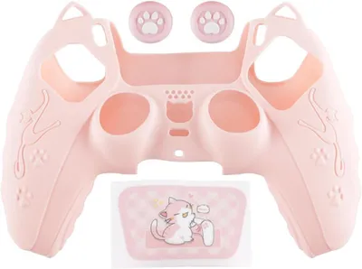 Produktbild von Controller Skin Set, weiche Anti-Rutsch-Hülle, Daumengriffe und Touchpad-Aufkleber, für PlayStation 5