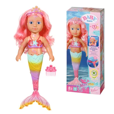 Produktbild von BABY born Little Sister Meerjungfrau - Meerjungfrauen-Puppe + bewegliche Flosse