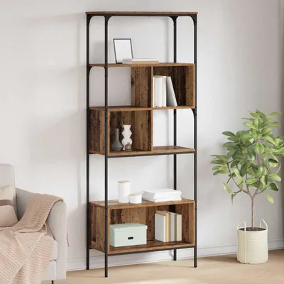 Obrázok produktu pre Maison Exclusive – Knihovňa, 7 políc, 76 x 33 x 188,5 cm, drevotrieska, recyklované drevo