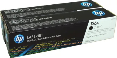 Zdjęcie produktu dla HP 126A zestaw 2 oryginalnych wkładów z czarnym tonerem LaserJet, 2400 stron(y), Czarny, 2 szt.