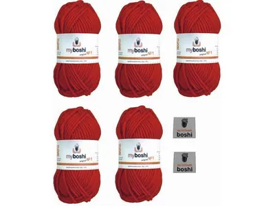 Produktbild von MyBoshi No.1 Set 5 Knäuel a 50g Signalrot 132