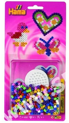 Image de Hama Perles de fer Oiseau/Cœur/Papillon 450 pcs