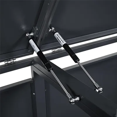 Produktbild von Mülltonnenbox 4er für 120 l und 240 l Tonnen, Stahl anthrazit, 264x80x116cm