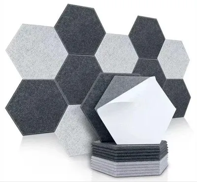 Productafbeelding van Famanu Akoestische panelen, zelfklevend - geluidsisolatie - zwart, grijs