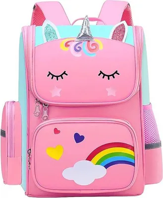 Produktbild von Kinderrucksack, Schulrucksack, Einhorn, große Schultasche für Mädchen, wasserdicht, leicht, Kinderrucksack für Schüler, 5-10 Jahre, mehrfarbig