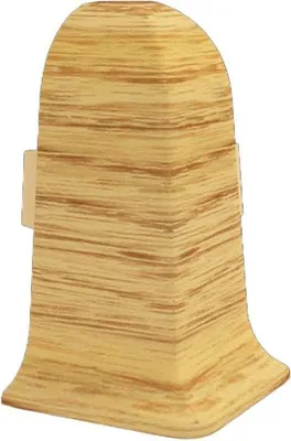 Produktbild von VILO IZZI Außenecke für PVC Sockelleisten (2 Stück) – Wasserfestes Eckstück für Fußleisten & Kabelkanal in Holzoptik