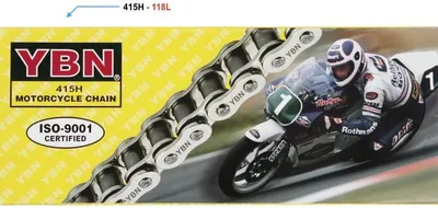 Produktbild von YBN Antriebskette 415H-118L für Fahrrad & Motorrad, inkl. Sicherungsclip