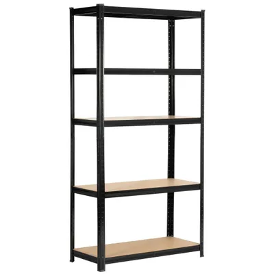 Zdjęcie produktu dla Regał do dużych obciążeń czarny 90 cm 5 półek W90xH40xD180 cm