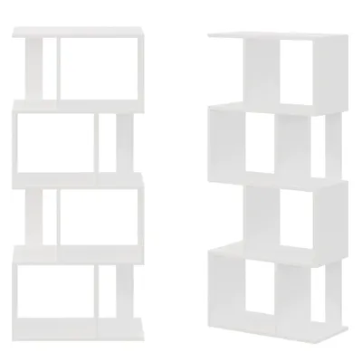 Obrázok produktu pre Moderná Geometrická Polička Zygzak – Biela  140 Cm