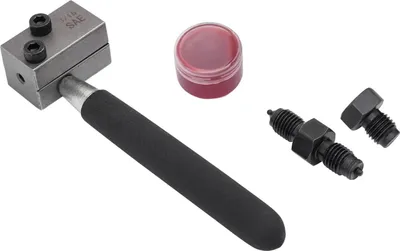 Image de Outil à sertir les conduites de frein - Outil à sertir - Double sertissage - 4,75 mm - Acier au carbone - Galvanisé - Compact - Pour réparer les anciennes conduites - Noir
