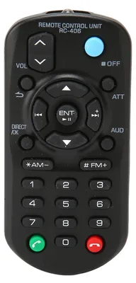 Zdjęcie produktu dla Pilot zdalnego sterowania RC 406 kompatybilny z odbiornikami CD Kenwood KDC X398, 200UB, 170Y, KMM BT260U, X704