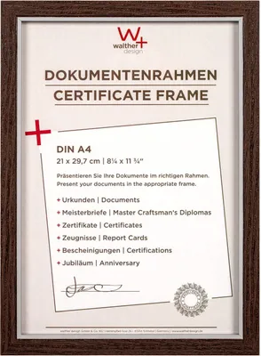 Produktbild von Walther Bilderrahmen Hygge 21 x 29,7 cm, nussbaumfarben