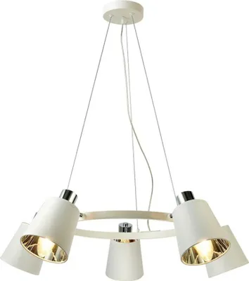 Obrázek produktu pro ACA Lighting závěsné svítidlo 5XE14 bílý kov + stínítko D73XH100CM NORMA EG215P73WH