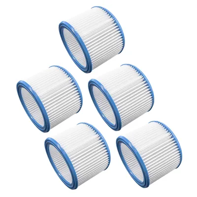 Produktbild von vhbw Filterset 5x Faltenfilter kompatibel mit Nilfisk Attix Staubklasse M Nass- und Trockensauger - Filter, Patronenfilter
