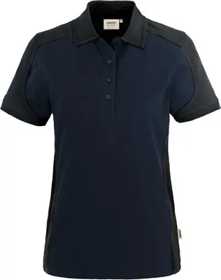 Produktbild von HAKRO Damen Poloshirt Contrast Mikralinar® 239, tinte/anthrazit, XS