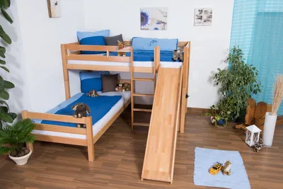 Produktbild von Kinderhochbett mit Rutsche