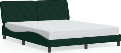 Immagine prodotto di vidaXL Struttura letto senza materasso verde scuro 160x200 cm velluto