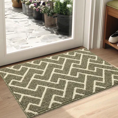 Immagine prodotto di Tappetino antiscivolo 50x80 cm, verde, impermeabile, per l'assorbimento dello sporco, ideale per interni ed esterni