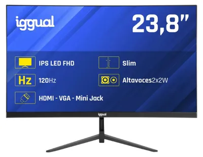 Obrázok produktu pre iggual IGG320921, 60,5 cm (23.8"), 1920 x 1080 px, Full HD, LED, 1 ms, Čierna