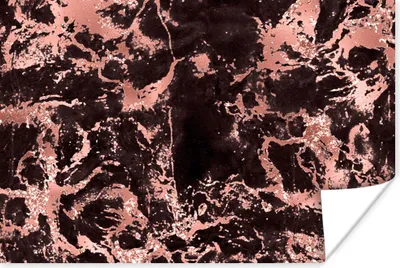 Produktbild von MuchoWow® Poster Marmor - Roségold - Steine 120x80 cm - Bilder