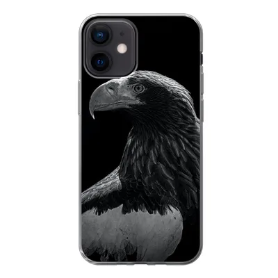 Produktbild von MuchoWow® Handyhülle Schutzhülle Hülle für iPhone 12 Adler - Nahaufnahme - Schnabel Silikon Softcase Handy Hülle - Schutzhülle
