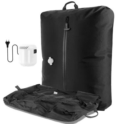 Immagine prodotto di Sacchetti sottovuoto per viaggi, set da 2, capacità 24L, con pompa a cavo IP67, riutilizzabili, salvaspazio, struttura 4D, nylon 210D, TPU