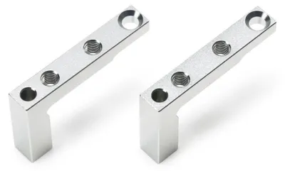Produktbild von Alu Lenk-Servohalter BB-01 silber für Chassis (2 Stück)