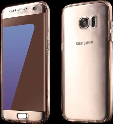 Produktbild von Crystal Case Hülle für Samsung Galaxy S7 Edge Pink Rahmen Full Body