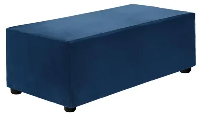 Stretch-Fußhockerbezug, XL, marineblau, 130-160 cm