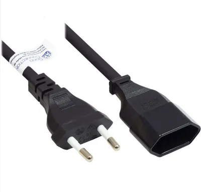 Produktbild von Good Connections Euro-Verlängerung Typ C schwarz 0,2m