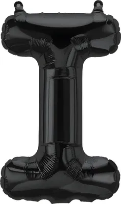 Produktbild von Folienballon Buchstabe I, schwarz, ca. 40 cm, für Luftbefüllung