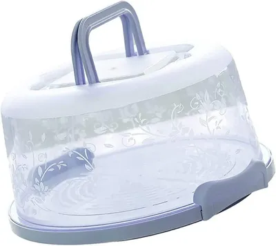 Immagine prodotto di Contenitore di trasporto rotondo per torte, dimensioni 25x21x13 cm, ideale per snack e dolci, contenitore portatile