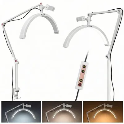 Obrázok produktu pre LED lampa Moon na riasy, stolná, bez tienidla, s možnosťou upevnenia na stôl, biela