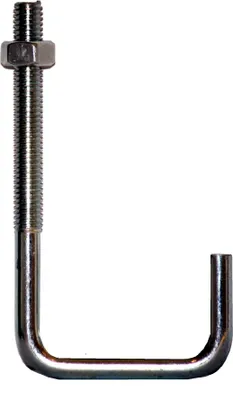 Produktbild von L-Haken M6x 180/61/20 mm vz m.Mutter NP120 Profil 76/18 / Pck a 100 St