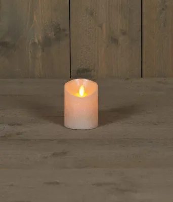 Productafbeelding van Kaars Parel Wax Rustiek Bewegende Vlam 7,5X10Cm 3Xaaa/Timer Anna's Collection