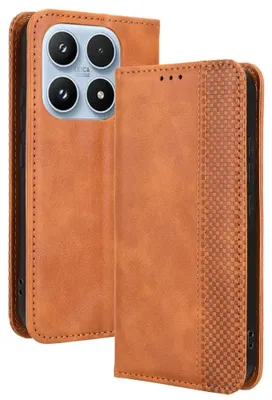 Produktbild von Xiaomi 17 Hülle - Coverup Vintage Style Klapphülle - Braun